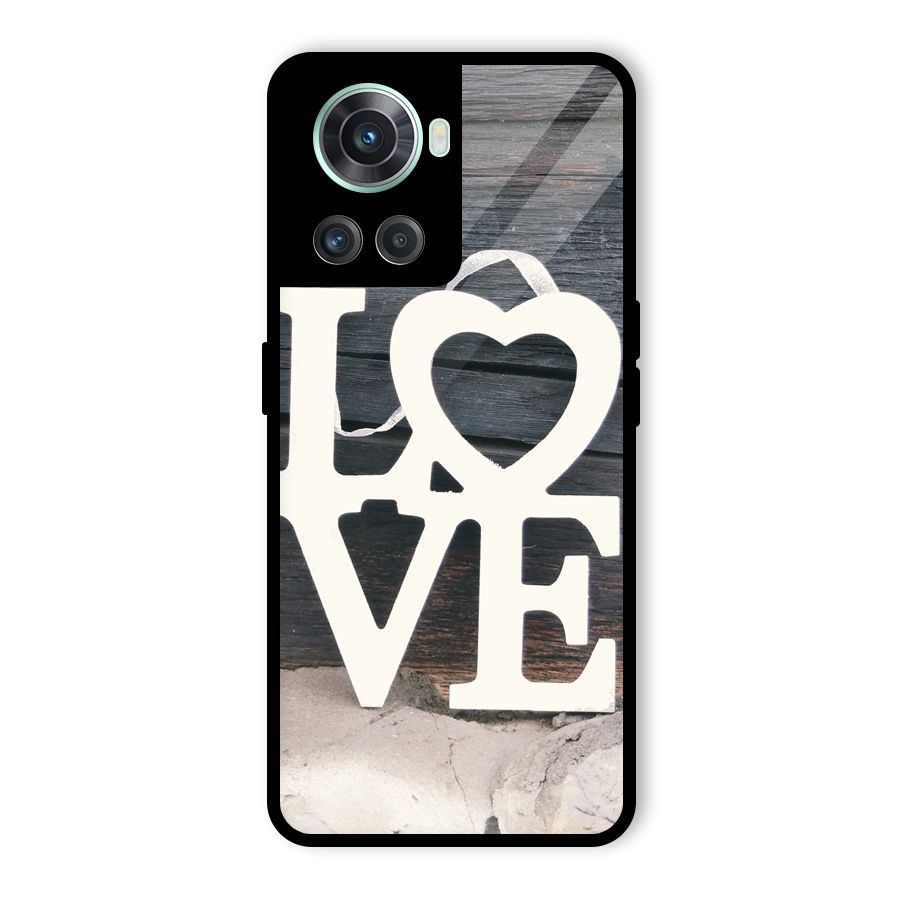 Wood Love Lock Glass Back Case for OnePlus 10R
