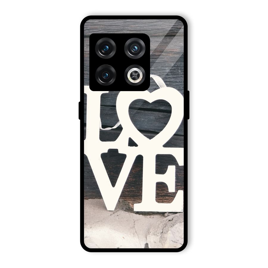 Wood Love Lock Glass Back Case for OnePlus 10 Pro 5G