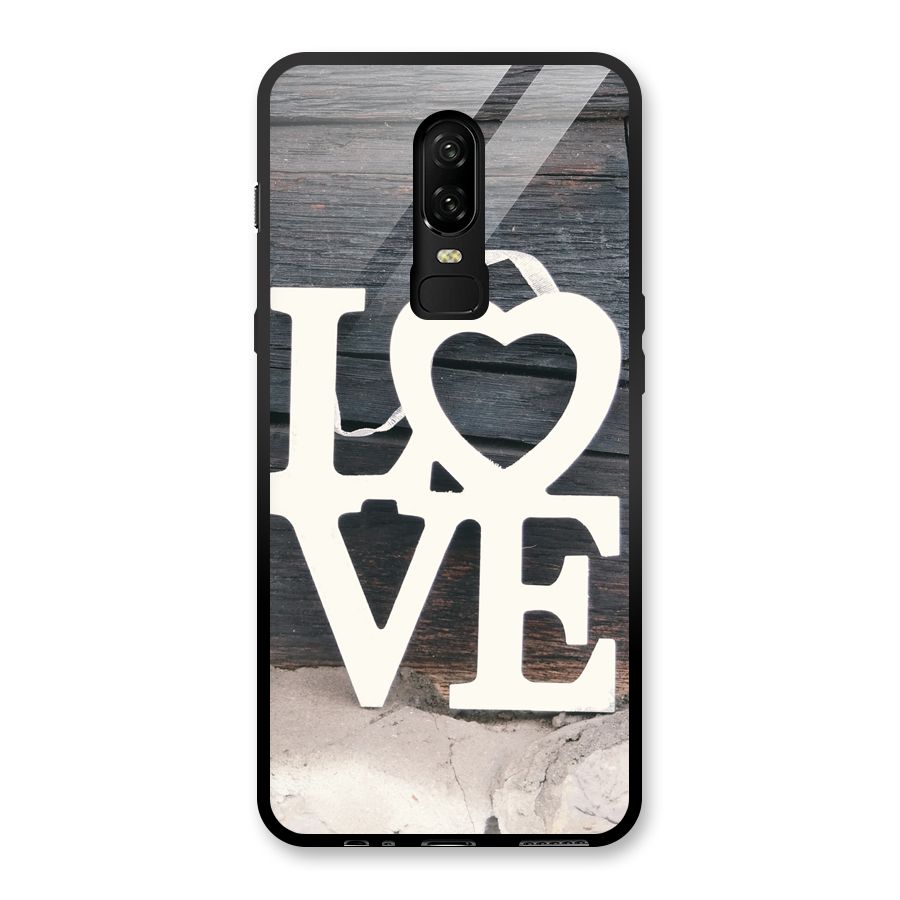 Wood Love Lock Glass Back Case for OnePlus 6
