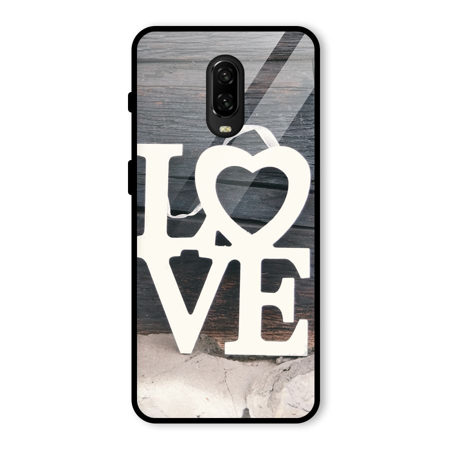 Wood Love Lock Glass Back Case for OnePlus 6T