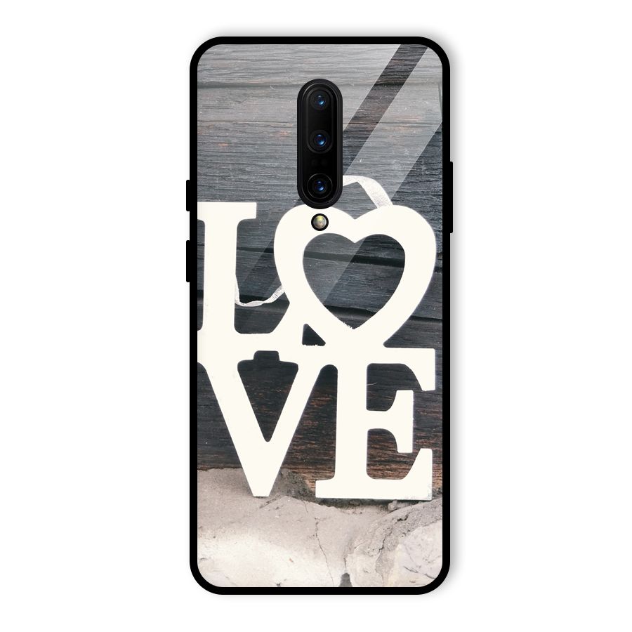 Wood Love Lock Glass Back Case for OnePlus 7 Pro