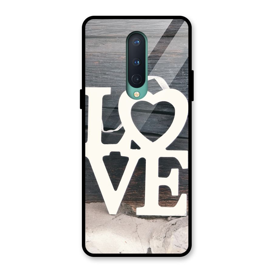 Wood Love Lock Glass Back Case for OnePlus 8
