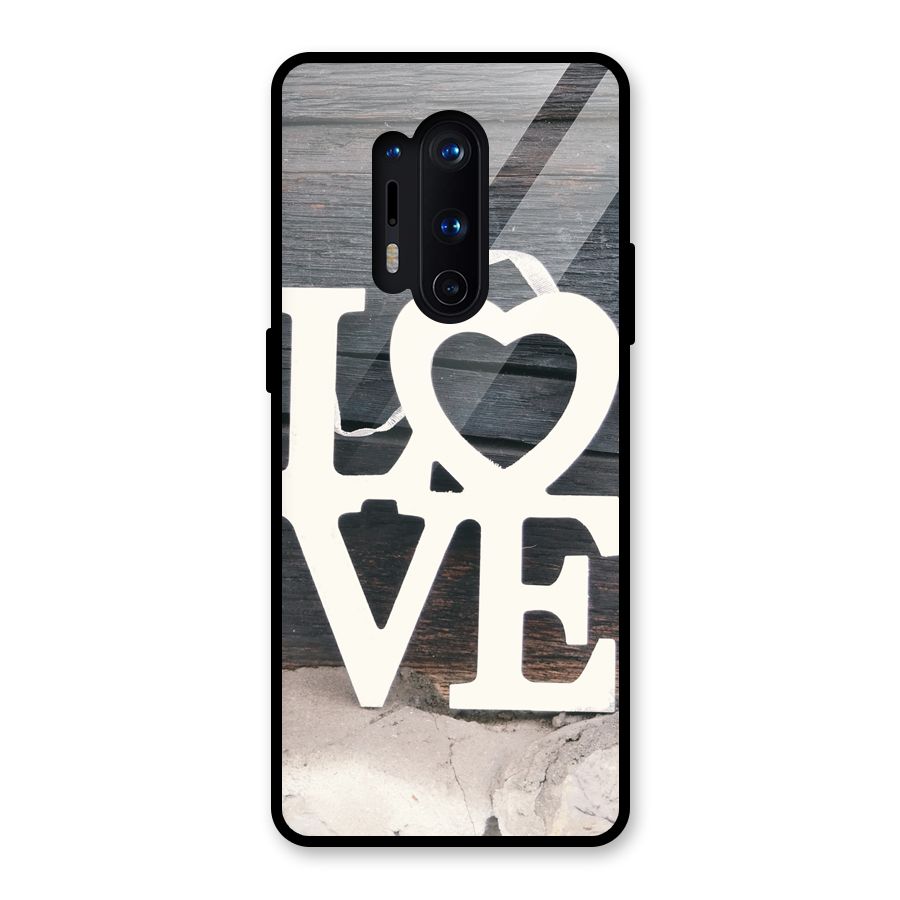 Wood Love Lock Glass Back Case for OnePlus 8 Pro
