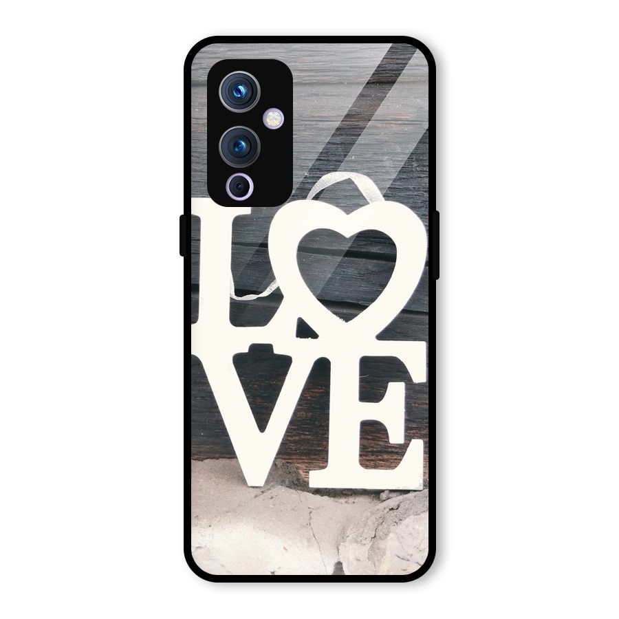Wood Love Lock Glass Back Case for OnePlus 9
