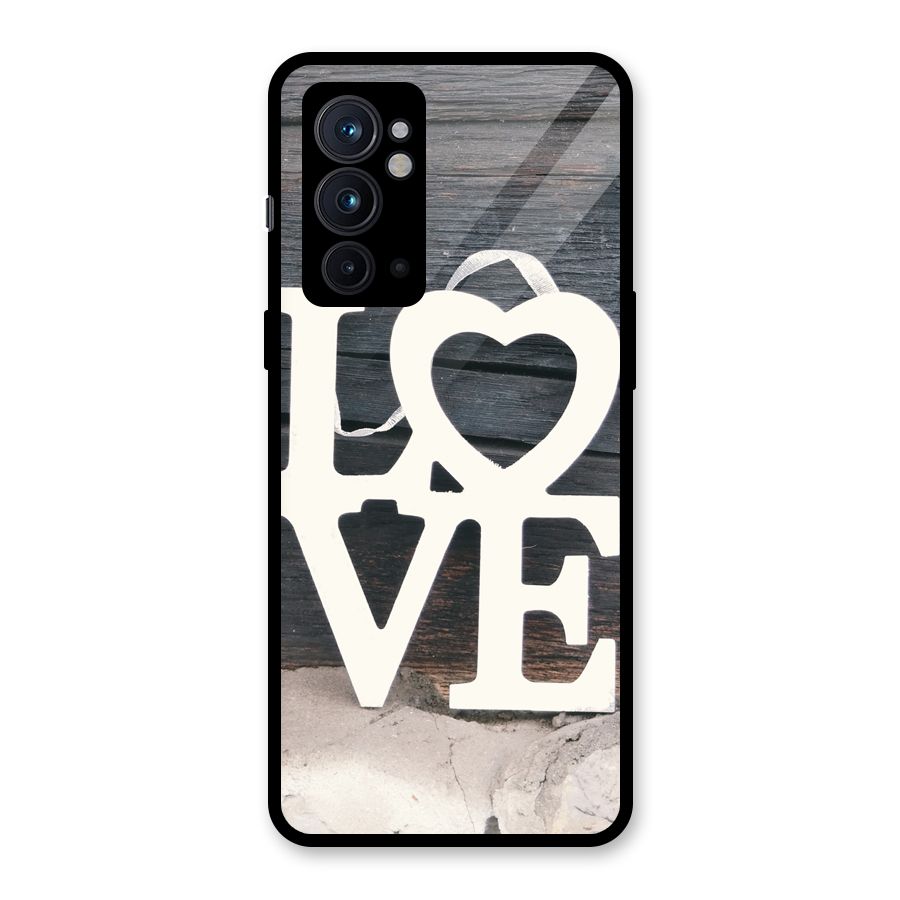 Wood Love Lock Glass Back Case for OnePlus 9RT 5G