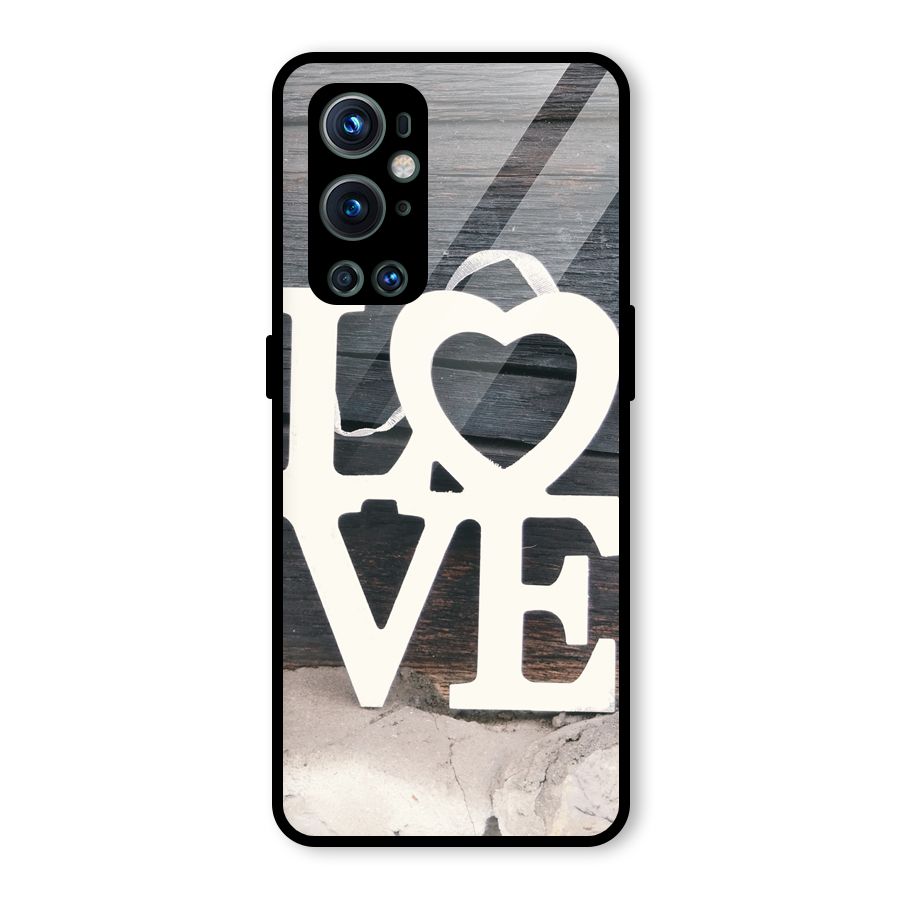 Wood Love Lock Glass Back Case for OnePlus 9 Pro