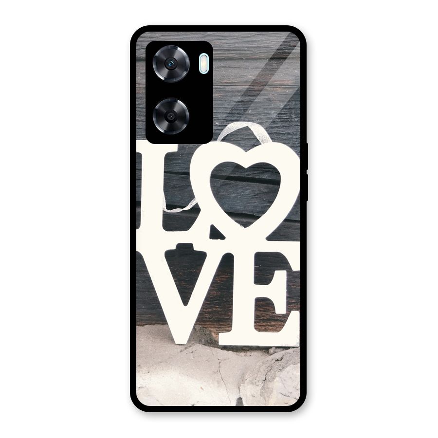 Wood Love Lock Glass Back Case for Oppo A77