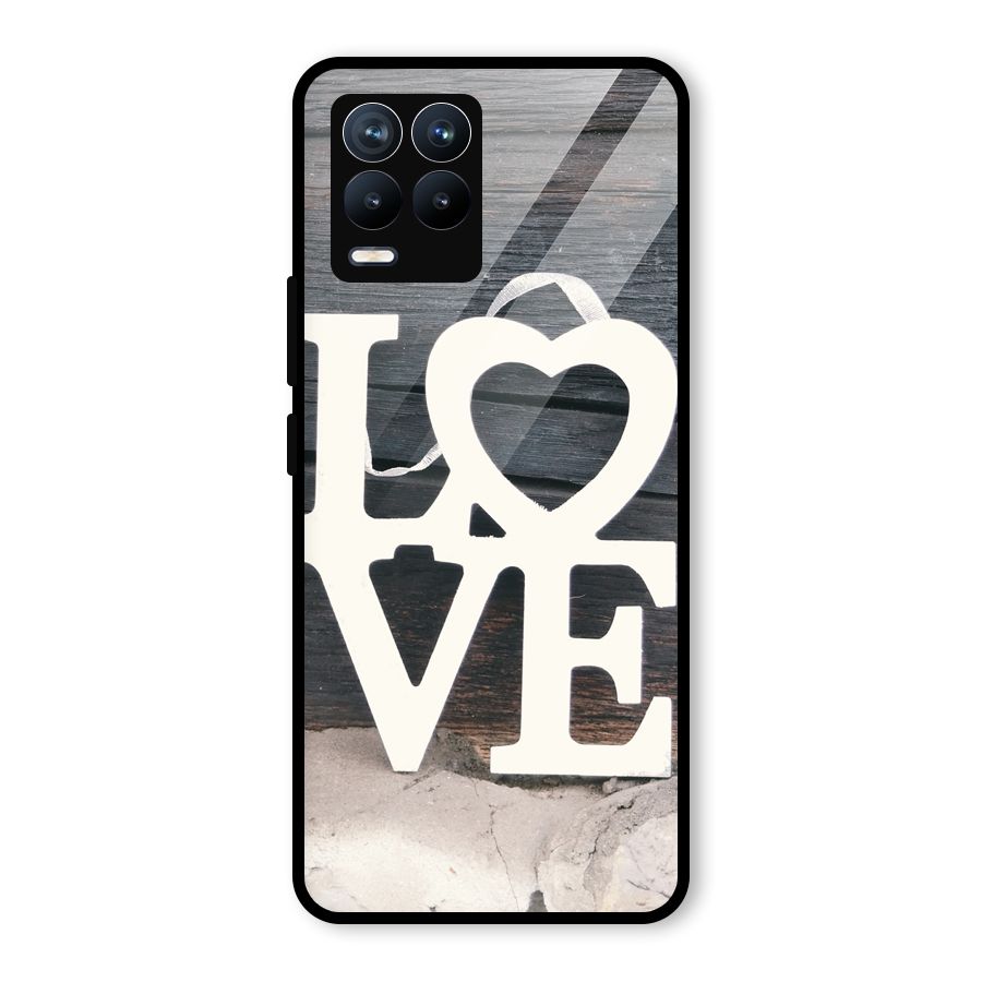 Wood Love Lock Glass Back Case for Realme 8 Pro