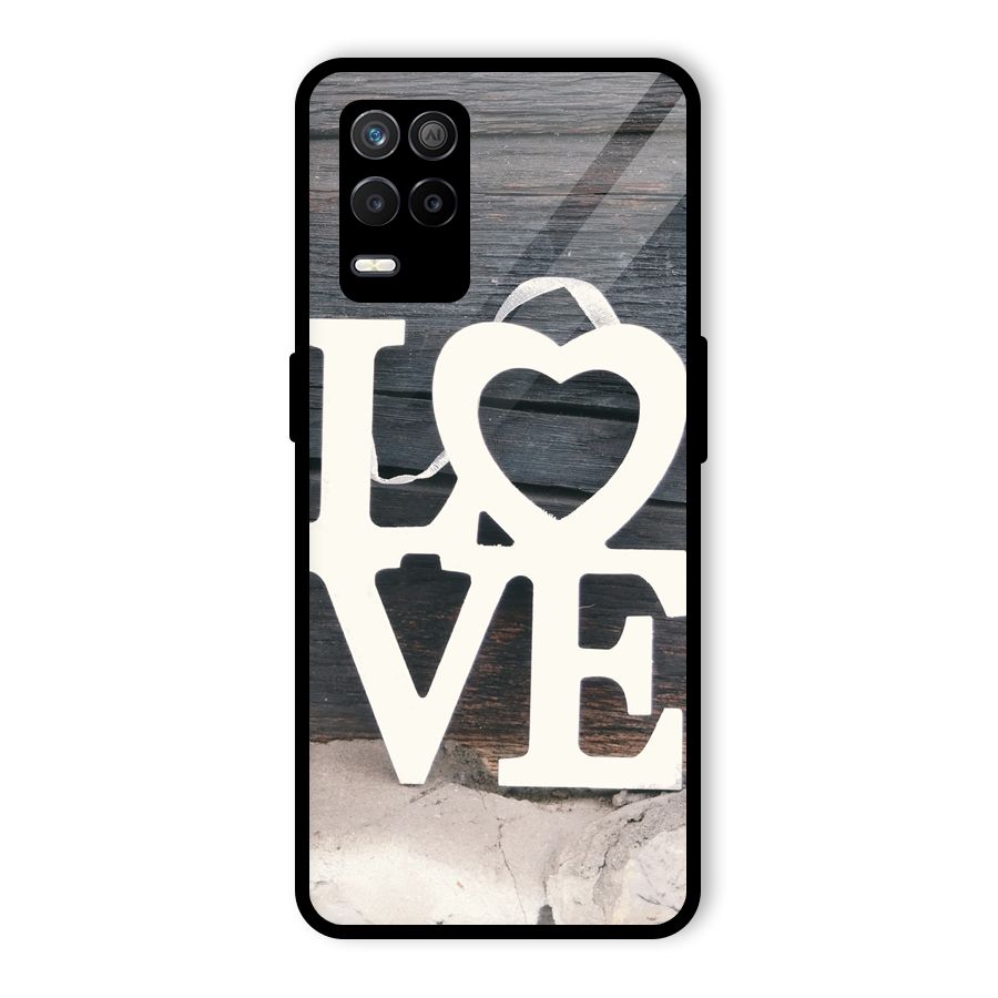 Wood Love Lock Glass Back Case for Realme 9 5G