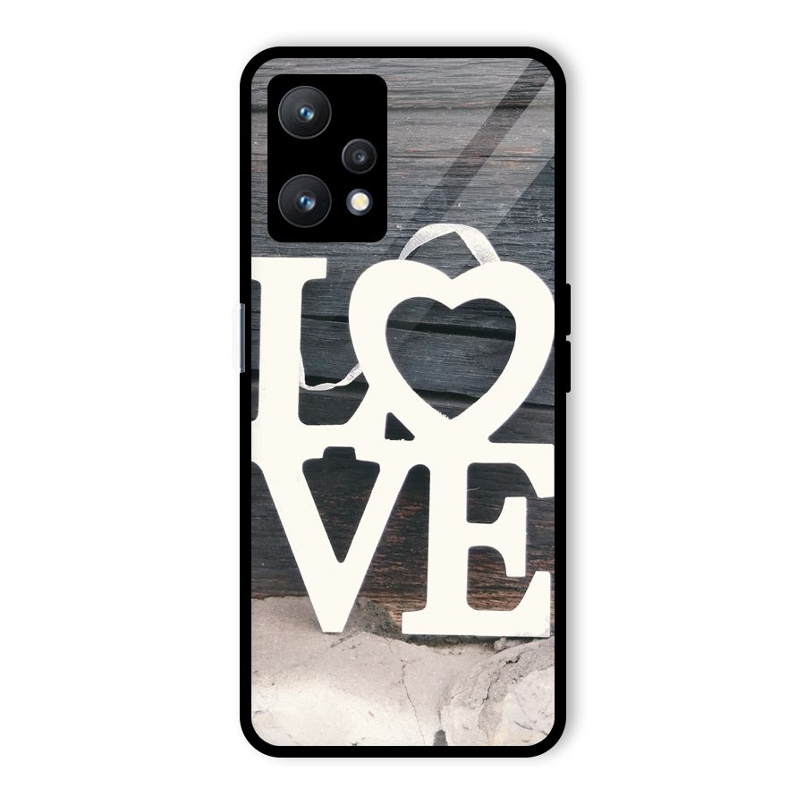 Wood Love Lock Glass Back Case for Realme 9 Pro 5G