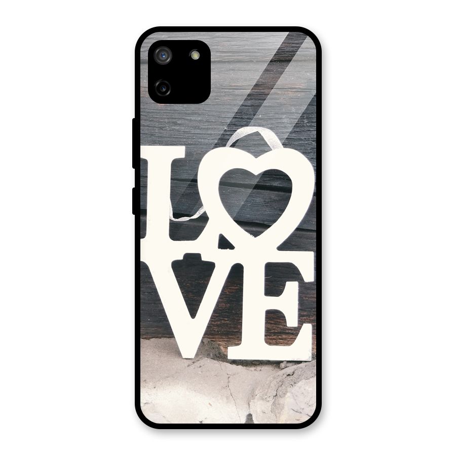 Wood Love Lock Glass Back Case for Realme C11