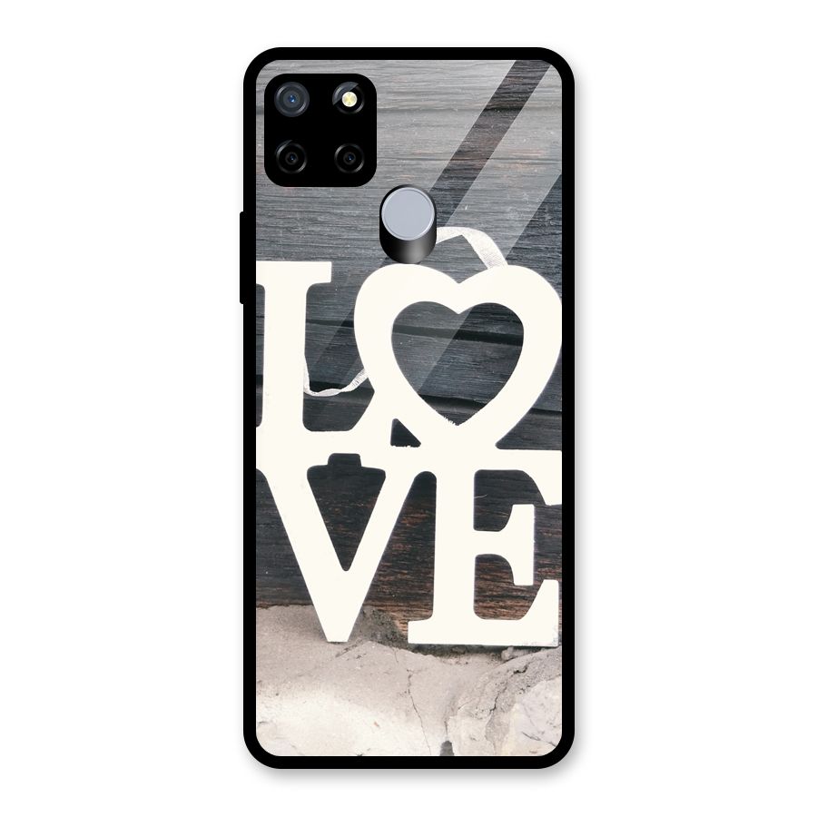 Wood Love Lock Glass Back Case for Realme C12