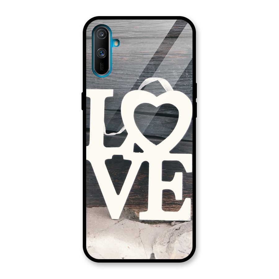 Wood Love Lock Glass Back Case for Realme C3