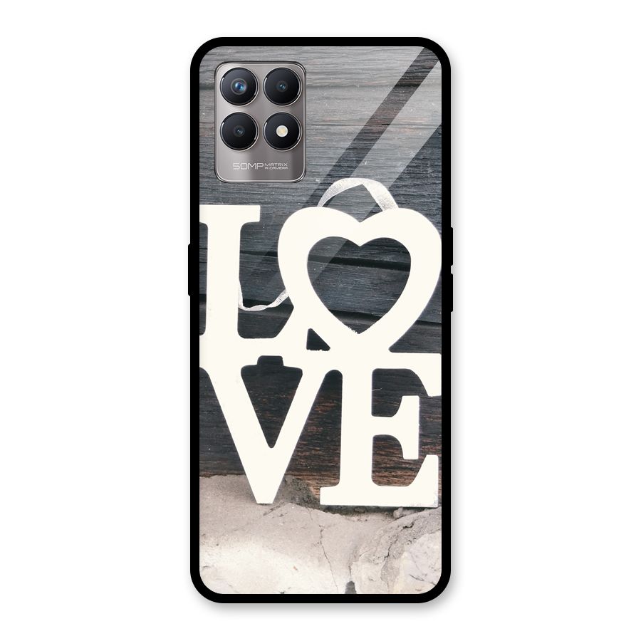 Wood Love Lock Glass Back Case for Realme Narzo 50