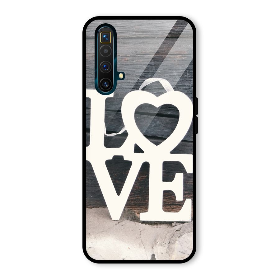 Wood Love Lock Glass Back Case for Realme X3 SuperZoom