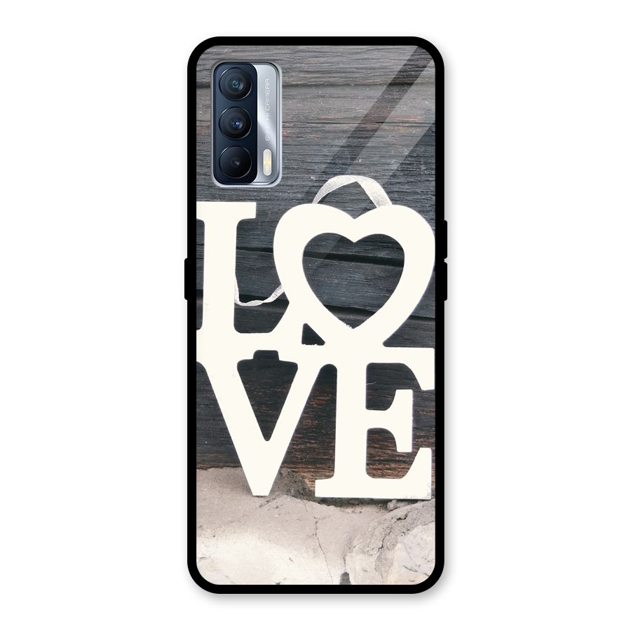 Wood Love Lock Glass Back Case for Realme X7