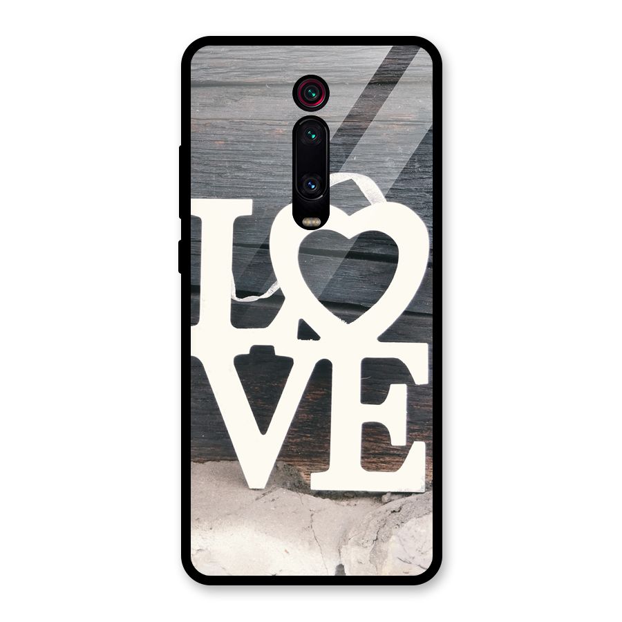 Wood Love Lock Glass Back Case for Redmi K20