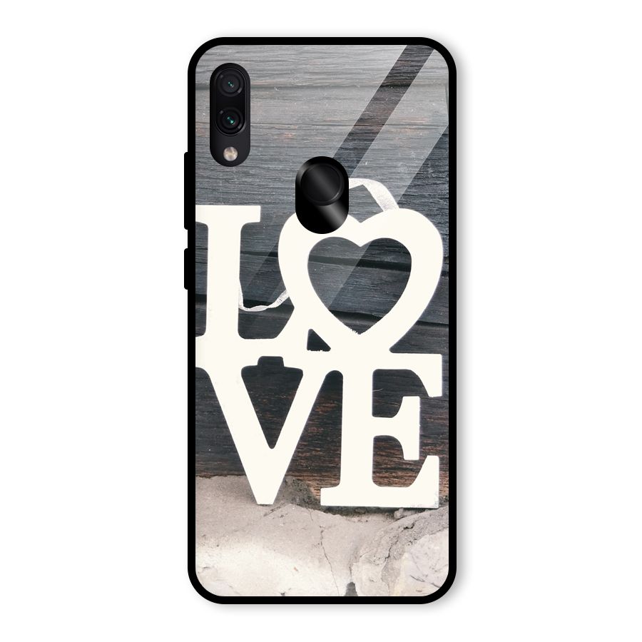 Wood Love Lock Glass Back Case for Redmi Note 7S