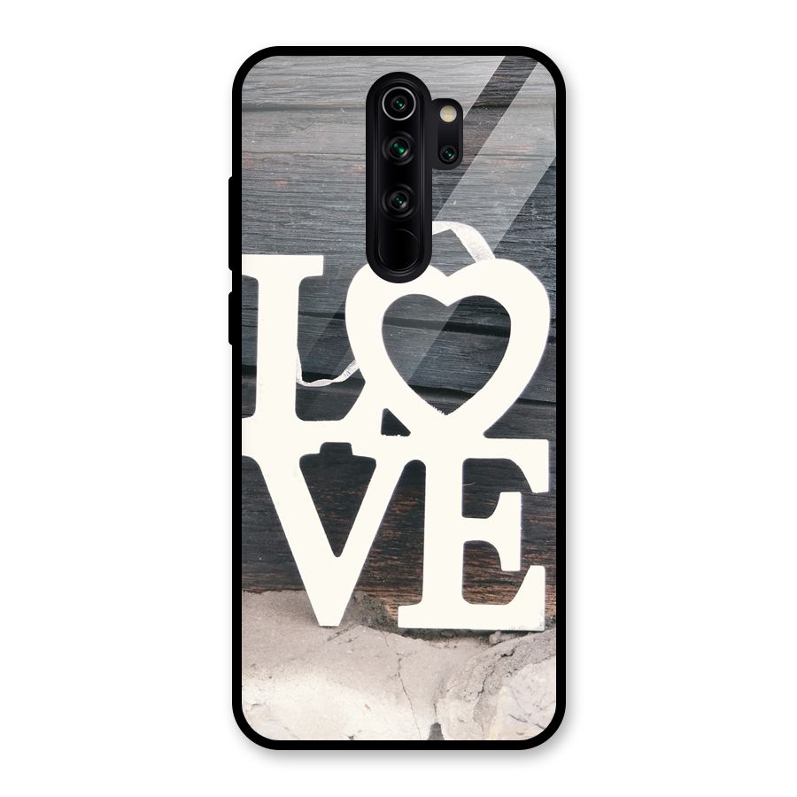 Wood Love Lock Glass Back Case for Redmi Note 8 Pro