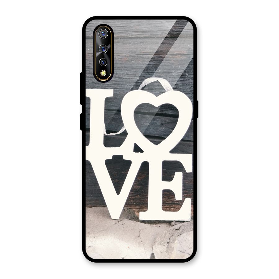 Wood Love Lock Glass Back Case for Vivo S1
