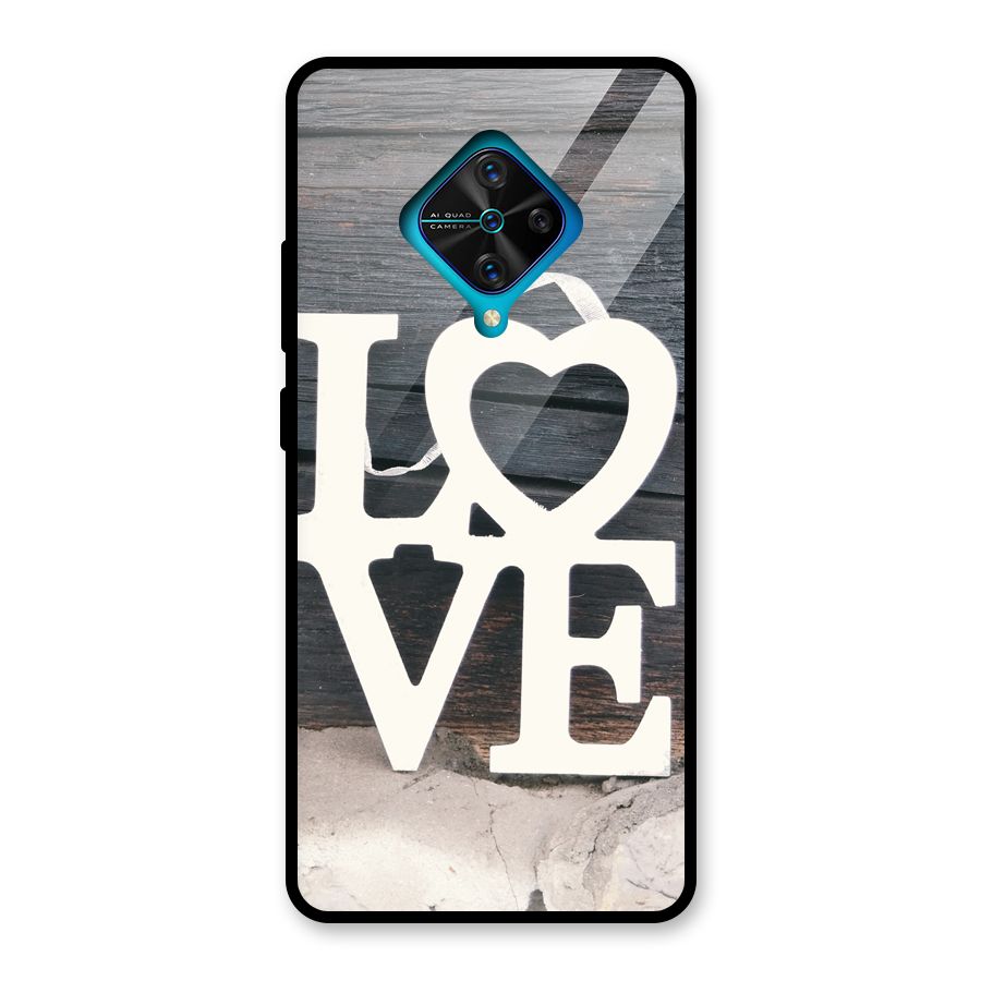 Wood Love Lock Glass Back Case for Vivo S1 Pro