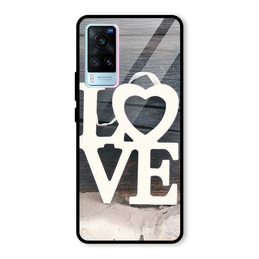Wood Love Lock Glass Back Case for Vivo X60