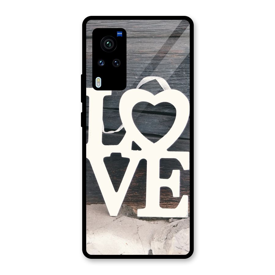 Wood Love Lock Glass Back Case for Vivo X60 Pro
