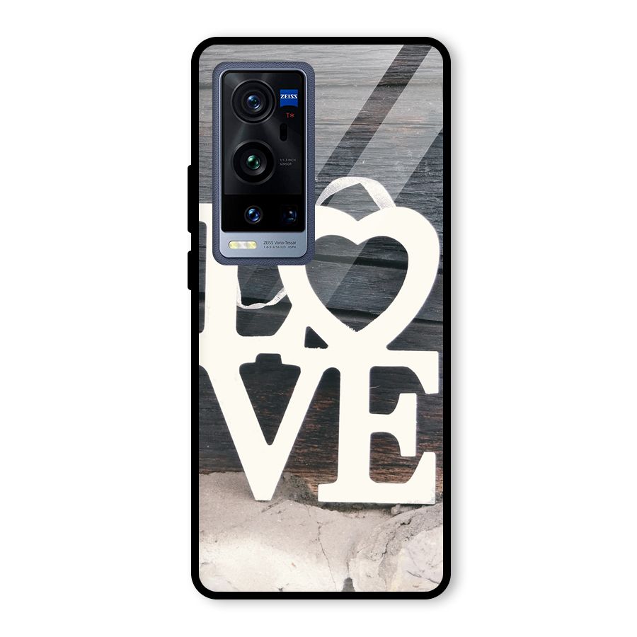 Wood Love Lock Glass Back Case for Vivo X60 Pro Plus