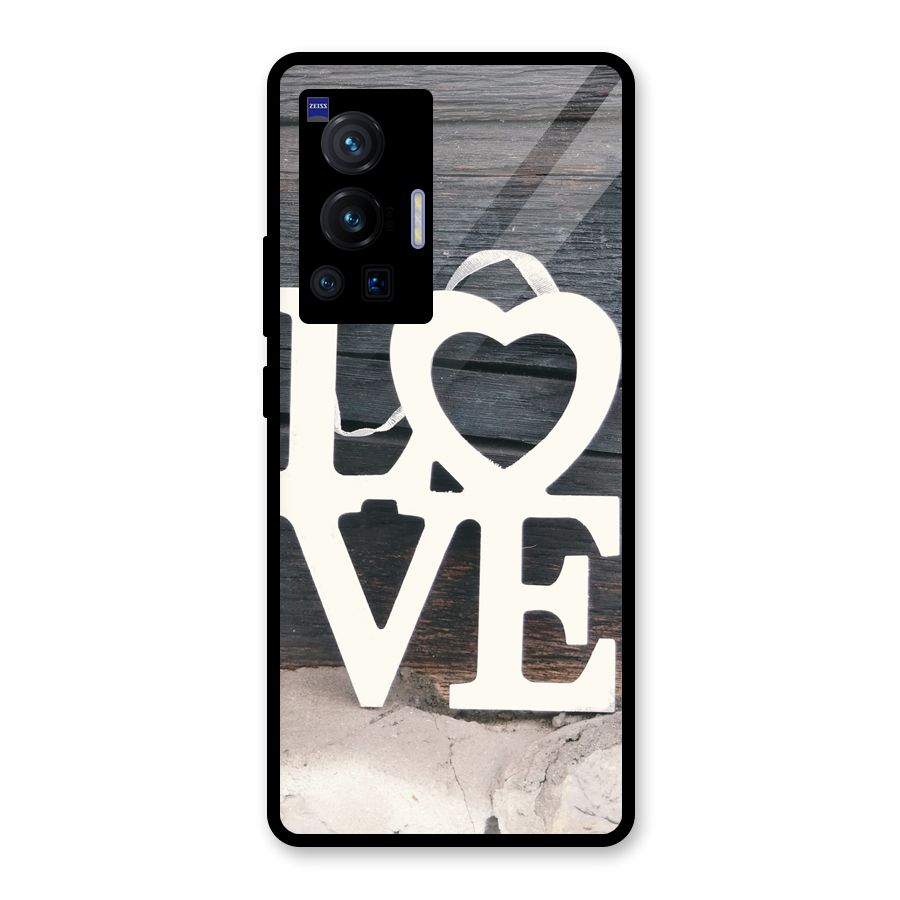 Wood Love Lock Glass Back Case for Vivo X70 Pro