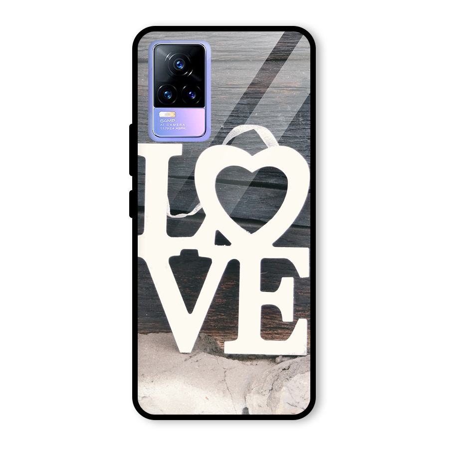 Wood Love Lock Glass Back Case for Vivo Y73