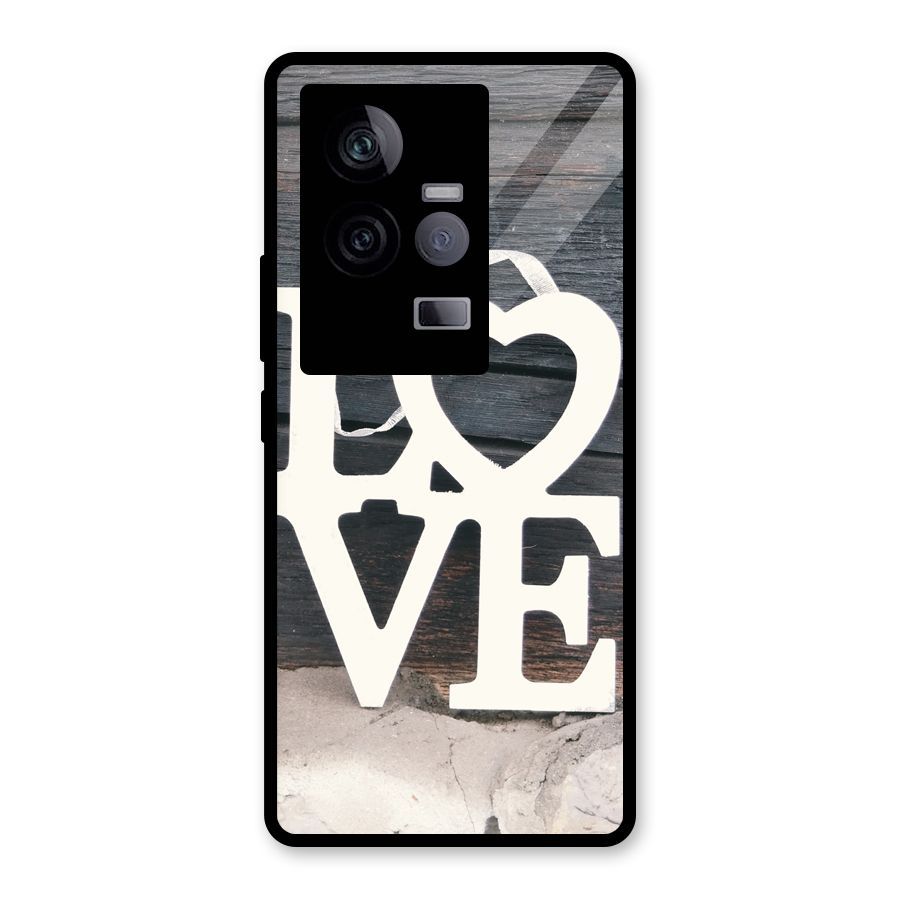 Wood Love Lock Glass Back Case for Vivo iQOO 11 5G