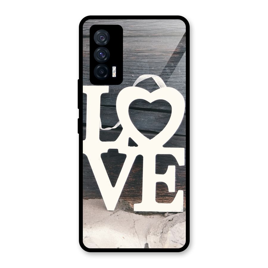 Wood Love Lock Glass Back Case for Vivo iQOO 7 5G
