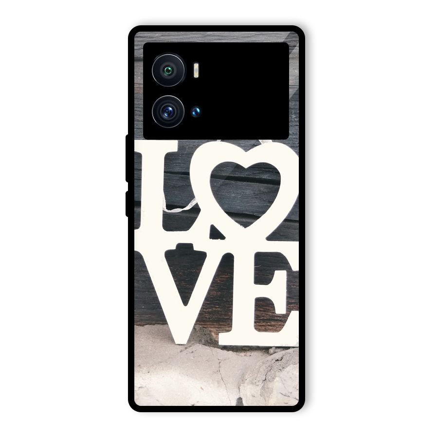 Wood Love Lock Glass Back Case for Vivo iQOO 9 Pro