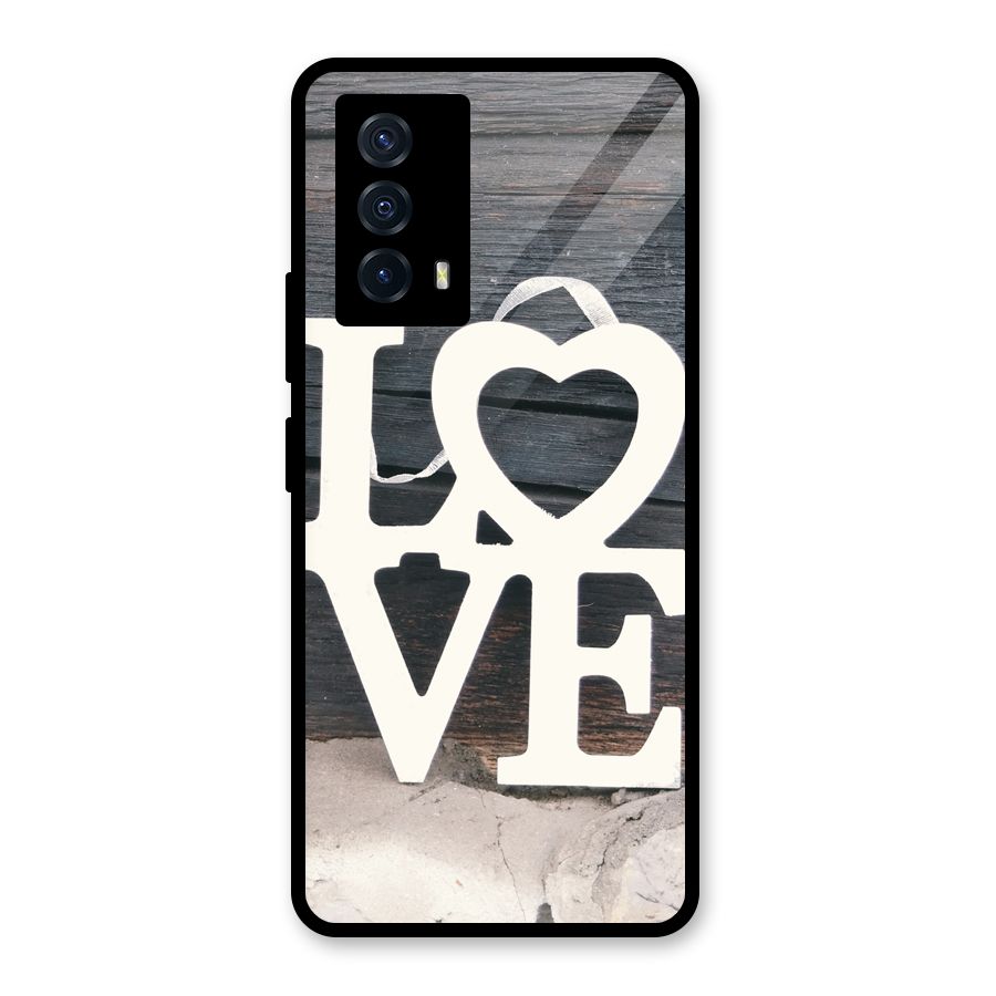 Wood Love Lock Glass Back Case for Vivo iQOO Z5