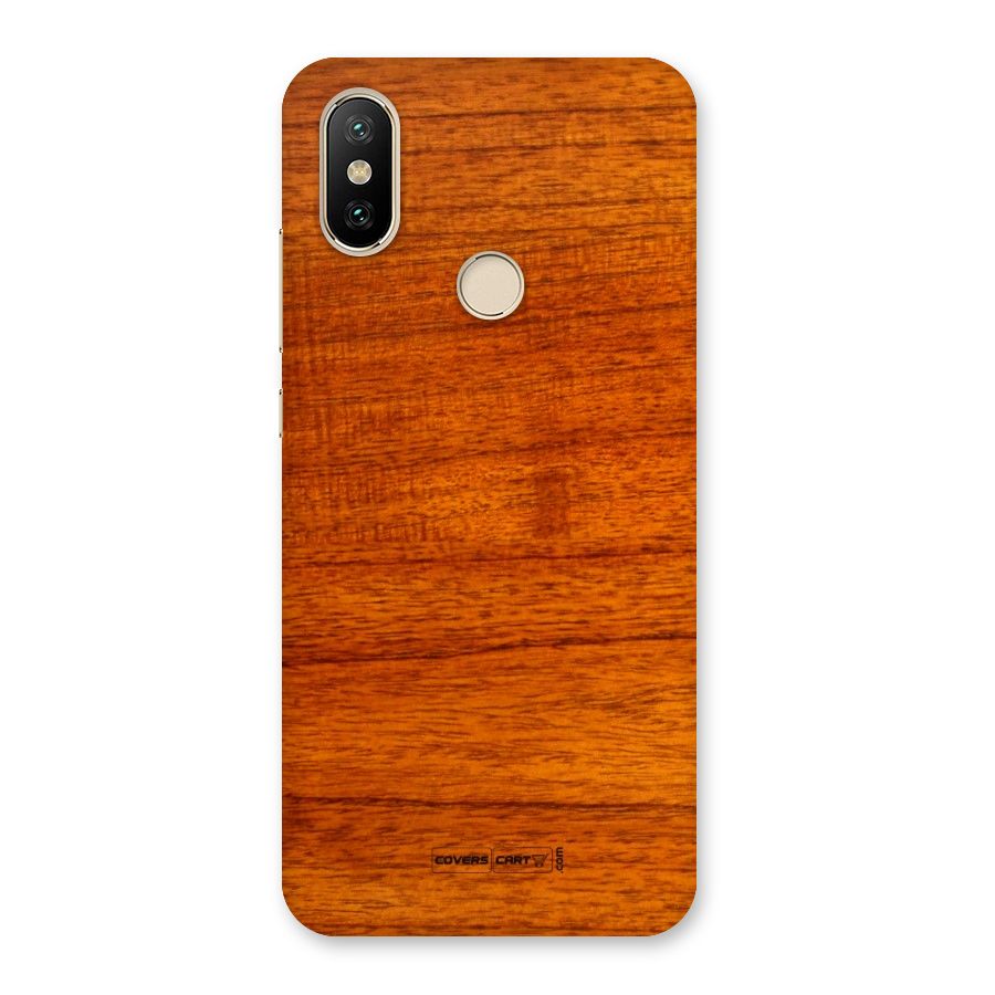 Wood Texture Design Back Case for Mi A2