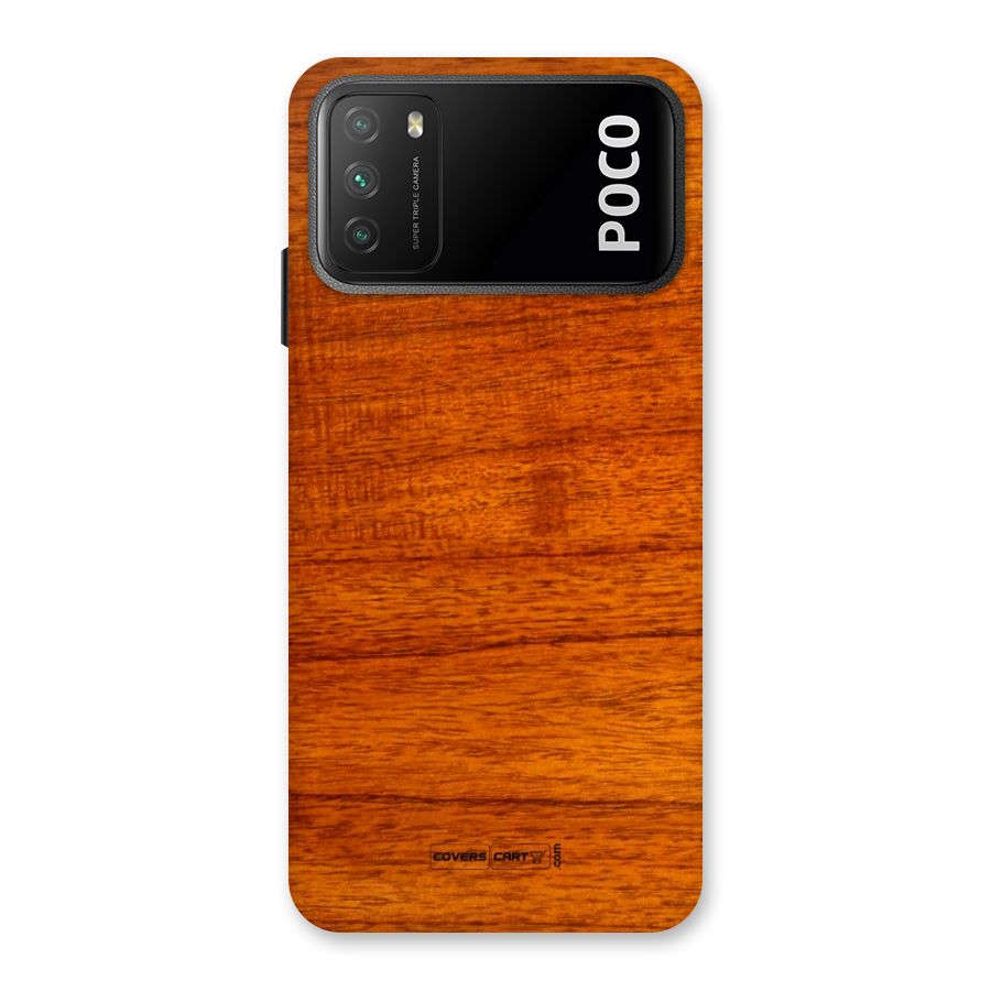 Wood Texture Design Back Case for Poco M3