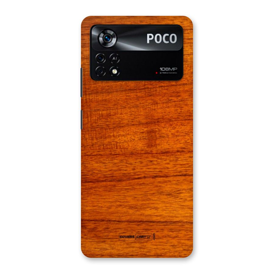 Wood Texture Design Back Case for Poco X4 Pro 5G