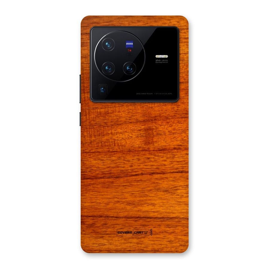 Wood Texture Design Back Case for Vivo X80 Pro
