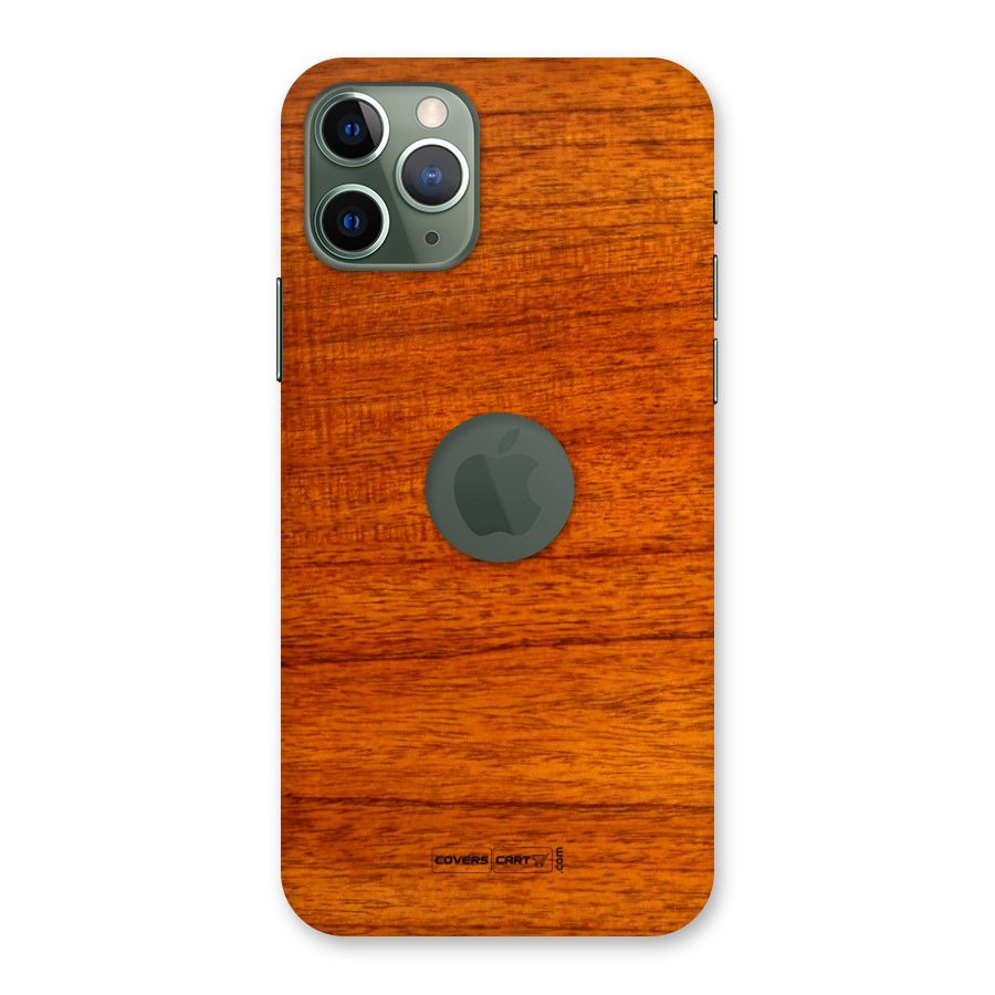 Wood Texture Design Back Case for iPhone 11 Pro Logo  Cut