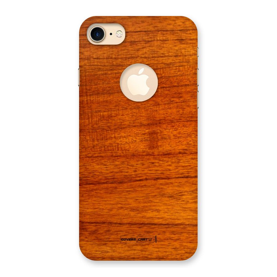 Wood Texture Design Back Case for iPhone 8 Logo Cut