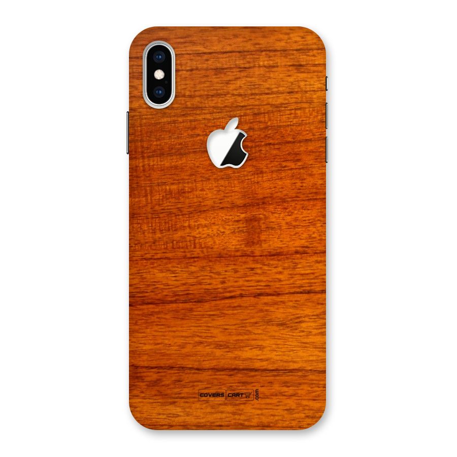 Wood Texture Design Back Case for iPhone XS Max Apple Cut