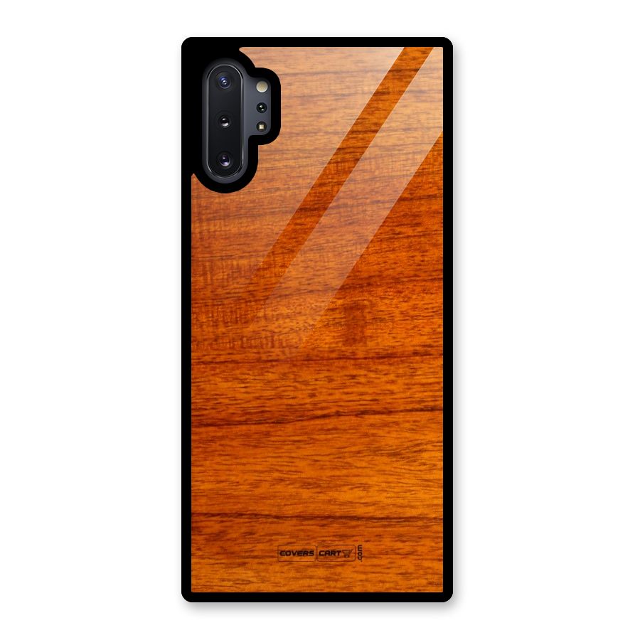 Wood Texture Design Glass Back Case for Galaxy Note 10 Plus