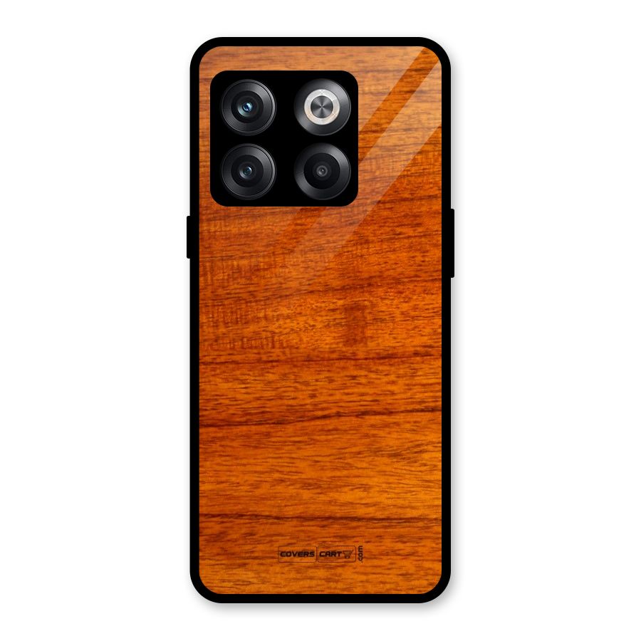 Wood Texture Design Glass Back Case for OnePlus 10T