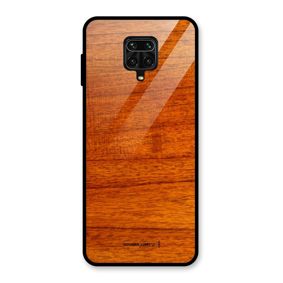 Wood Texture Design Glass Back Case for Redmi Note 10 Lite