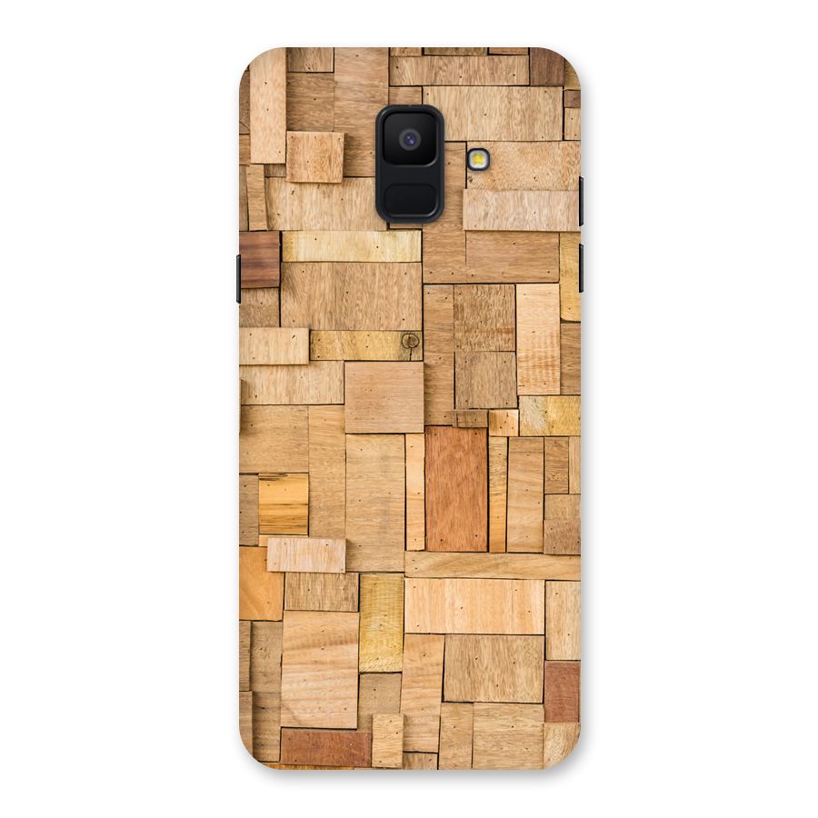 Wooden Blocks Back Case for Galaxy A6 (2018)