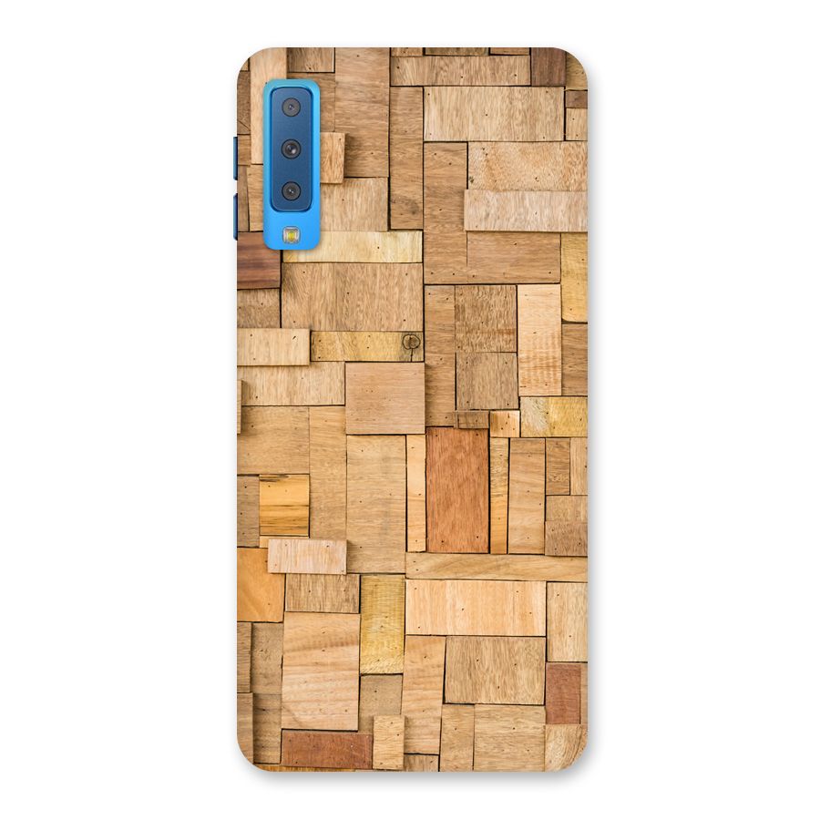 Wooden Blocks Back Case for Galaxy A7 (2018)