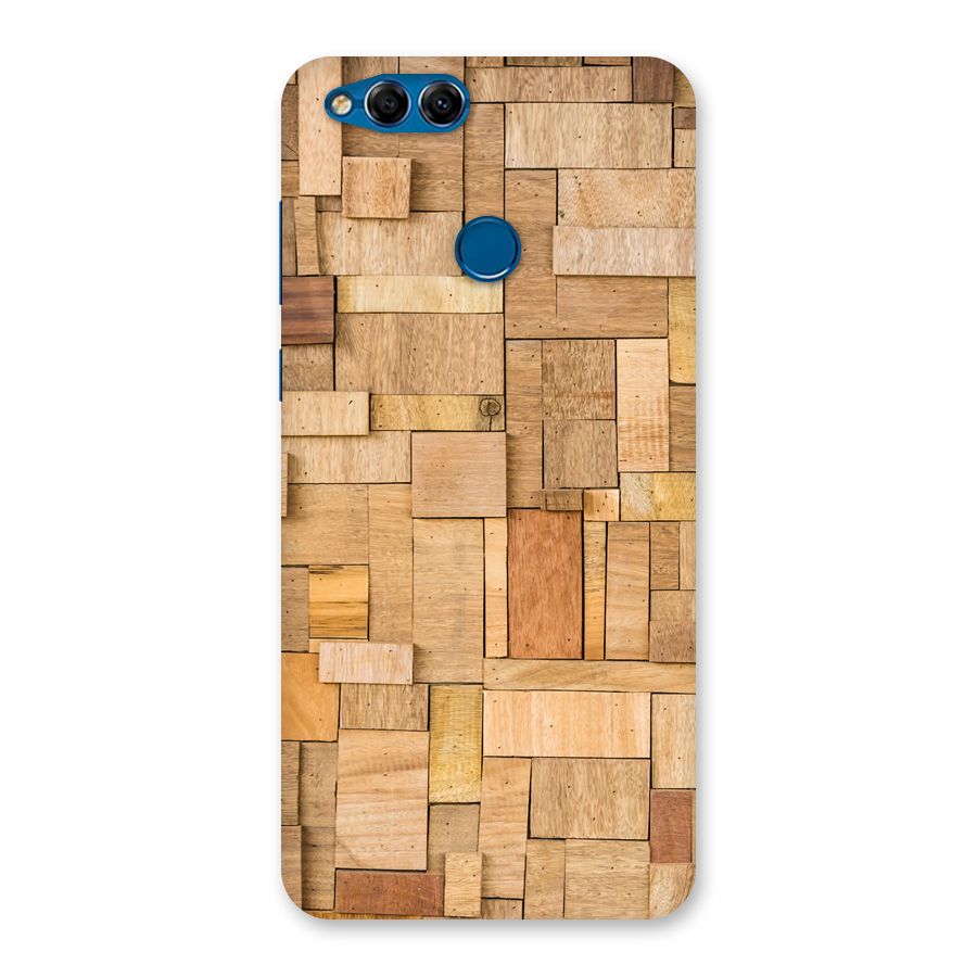 Wooden Blocks Back Case for Honor 7X