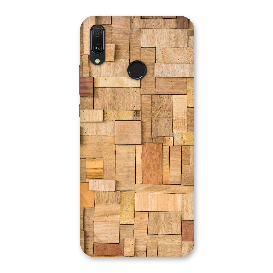 Wooden Blocks Back Case for Huawei Y9 (2019)