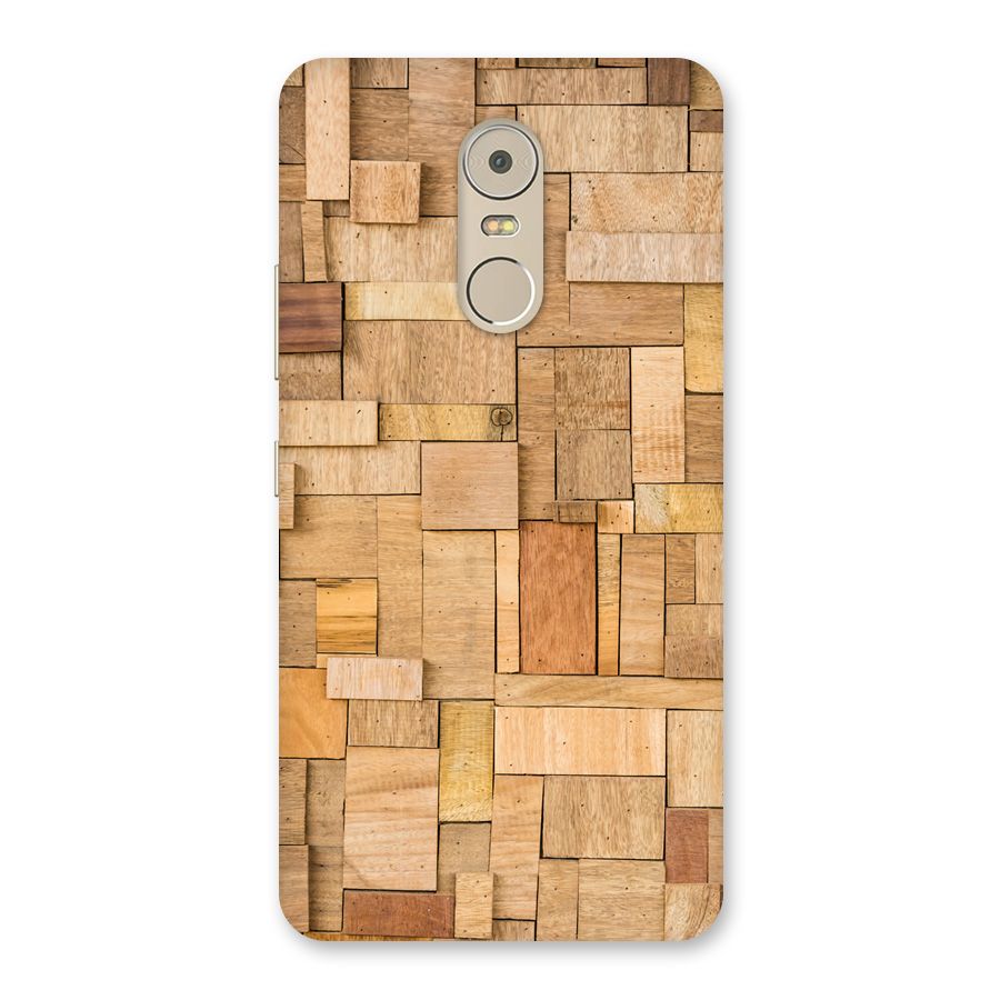 Wooden Blocks Back Case for Lenovo K6 Note