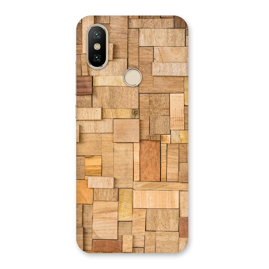 Wooden Blocks Back Case for Mi A2